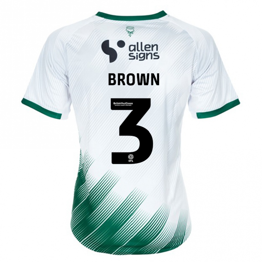 Niño Fútbol Camiseta Jaden Brown #3 Blanco 2ª Equipación 2023/24 México