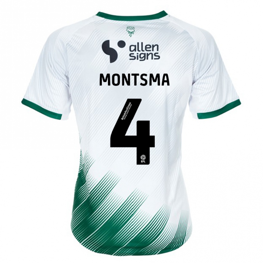 Niño Fútbol Camiseta Lewis Montsma #4 Blanco 2ª Equipación 2023/24 México