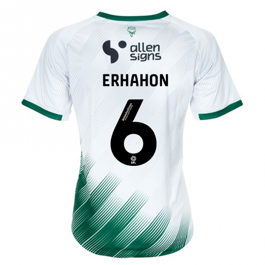 Niño Fútbol Camiseta Ethan Erhahon #6 Blanco 2ª Equipación 2023/24 México