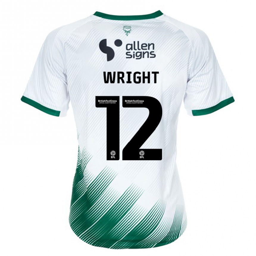 Niño Fútbol Camiseta Jordan Wright #12 Blanco 2ª Equipación 2023/24 México