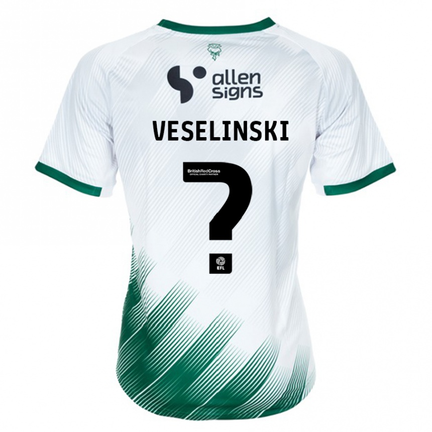 Niño Fútbol Camiseta Aleksandar Veselinski #0 Blanco 2ª Equipación 2023/24 México