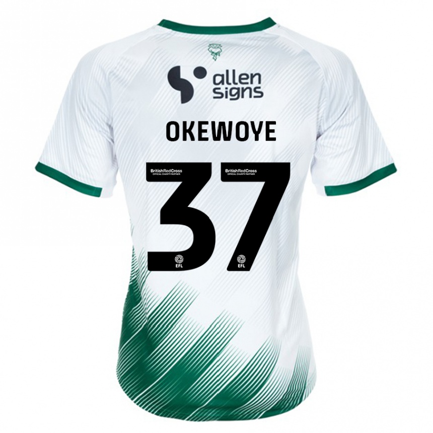 Niño Fútbol Camiseta Gbolahan Okewoye #37 Blanco 2ª Equipación 2023/24 México
