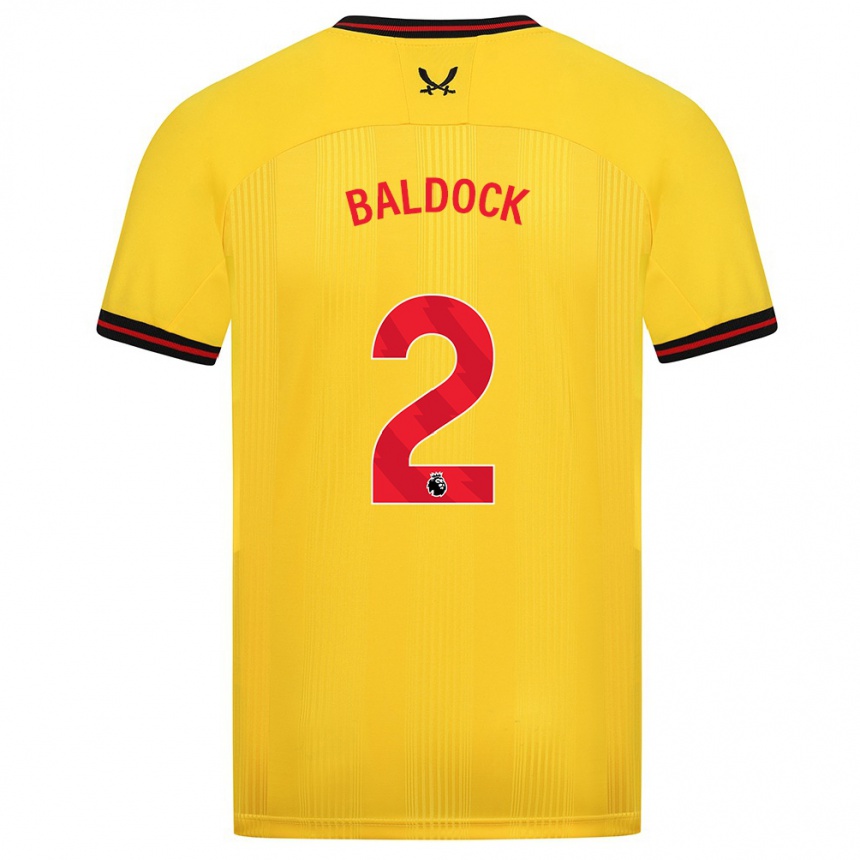 Niño Fútbol Camiseta George Baldock #2 Amarillo 2ª Equipación 2023/24 México