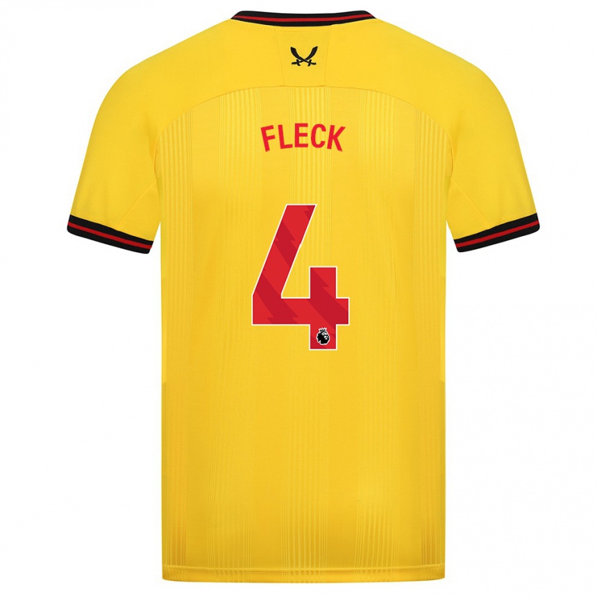 Niño Fútbol Camiseta John Fleck #4 Amarillo 2ª Equipación 2023/24 México