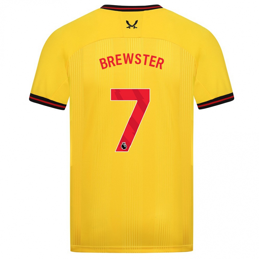 Niño Fútbol Camiseta Rhian Brewster #7 Amarillo 2ª Equipación 2023/24 México