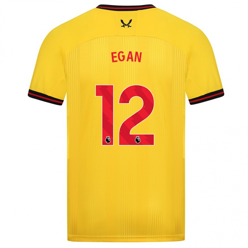 Niño Fútbol Camiseta John Egan #12 Amarillo 2ª Equipación 2023/24 México