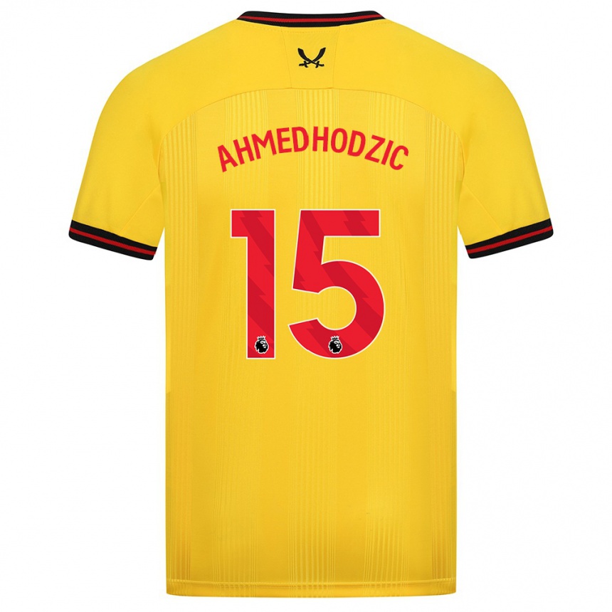 Niño Fútbol Camiseta Anel Ahmedhodzic #15 Amarillo 2ª Equipación 2023/24 México