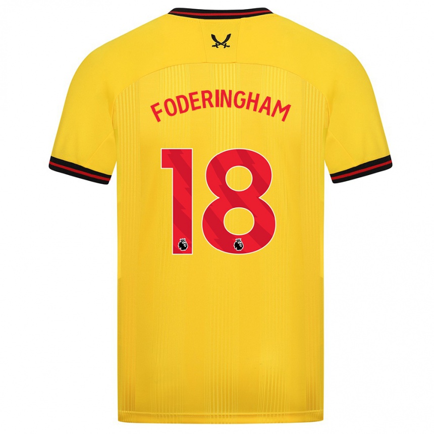 Niño Fútbol Camiseta Wes Foderingham #18 Amarillo 2ª Equipación 2023/24 México