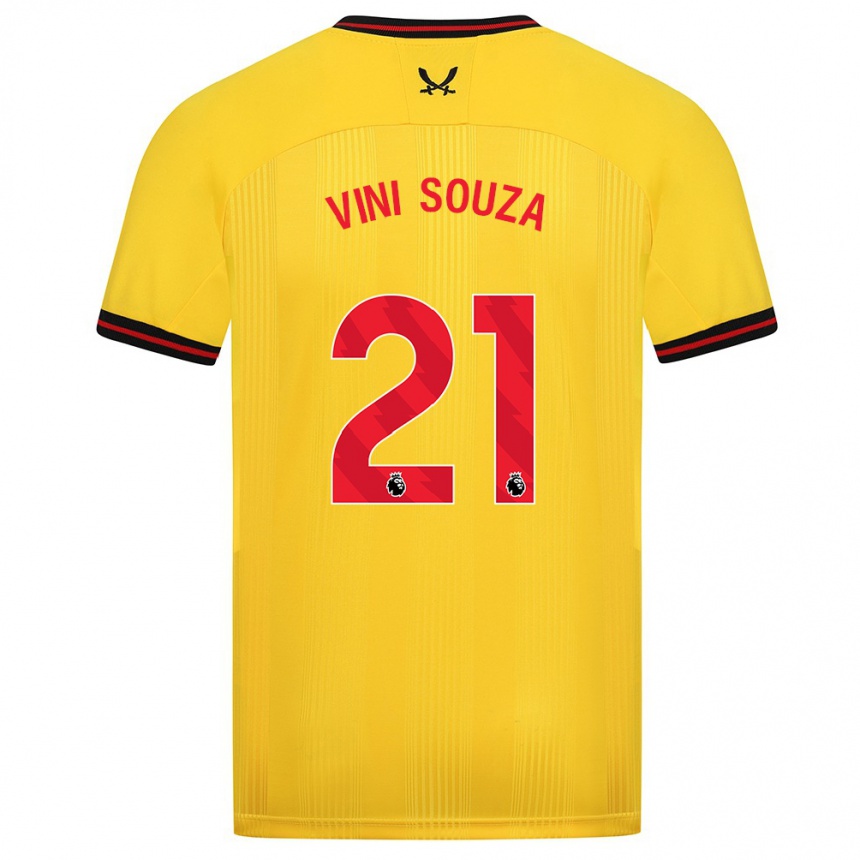 Niño Fútbol Camiseta Vini Souza #21 Amarillo 2ª Equipación 2023/24 México