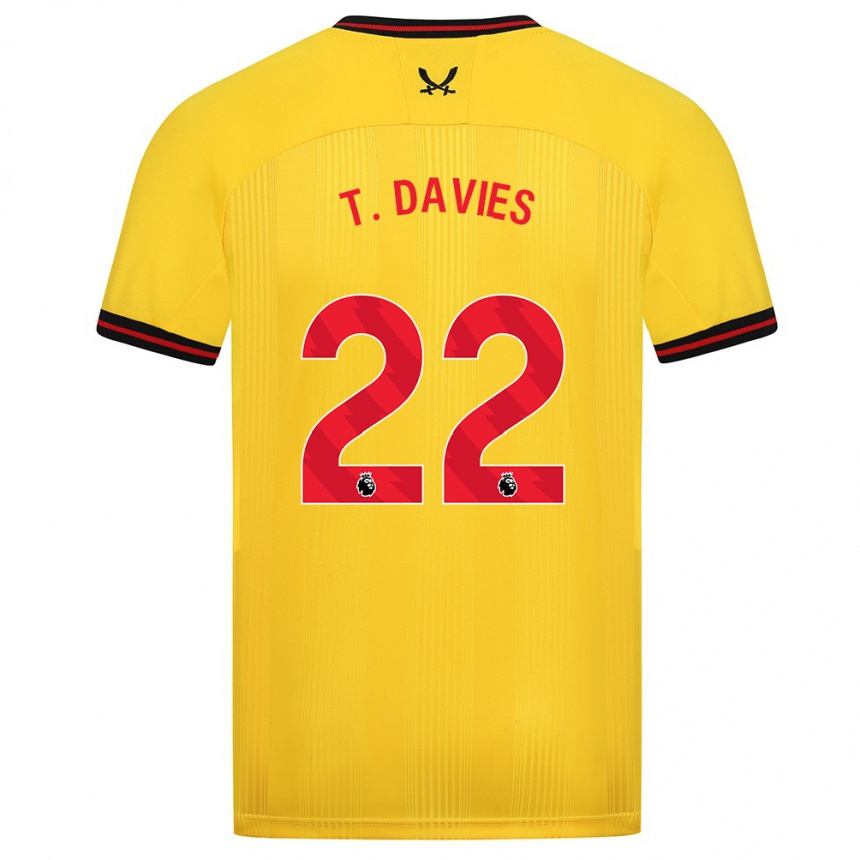 Niño Fútbol Camiseta Tom Davies #22 Amarillo 2ª Equipación 2023/24 México