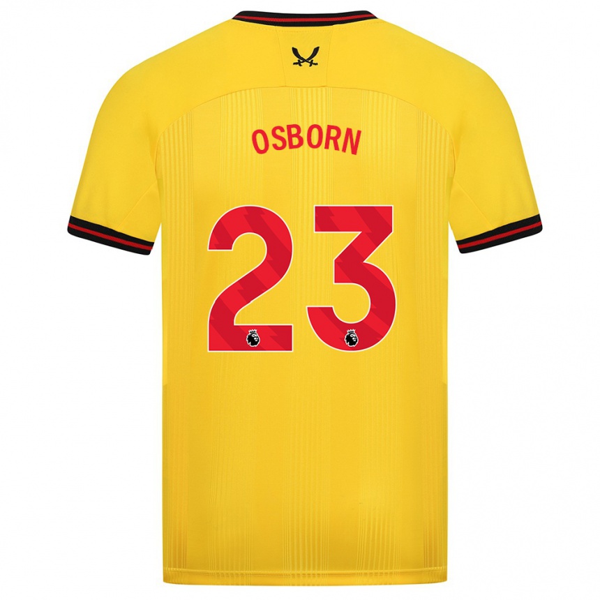 Niño Fútbol Camiseta Ben Osborn #23 Amarillo 2ª Equipación 2023/24 México