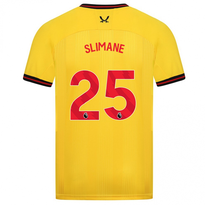 Niño Fútbol Camiseta Anis Slimane #25 Amarillo 2ª Equipación 2023/24 México