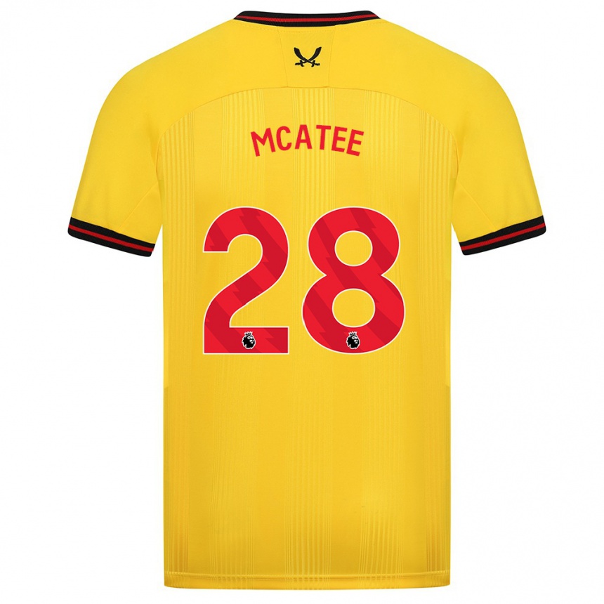 Niño Fútbol Camiseta James Mcatee #28 Amarillo 2ª Equipación 2023/24 México