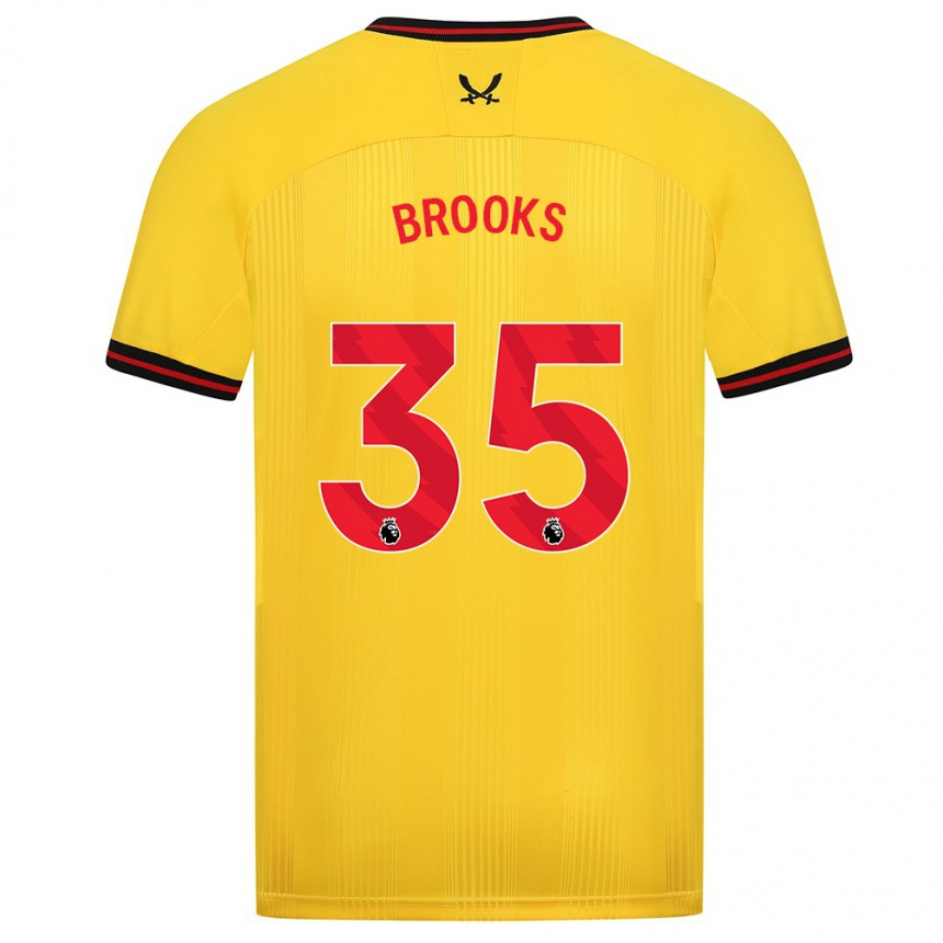 Niño Fútbol Camiseta Andre Brooks #35 Amarillo 2ª Equipación 2023/24 México