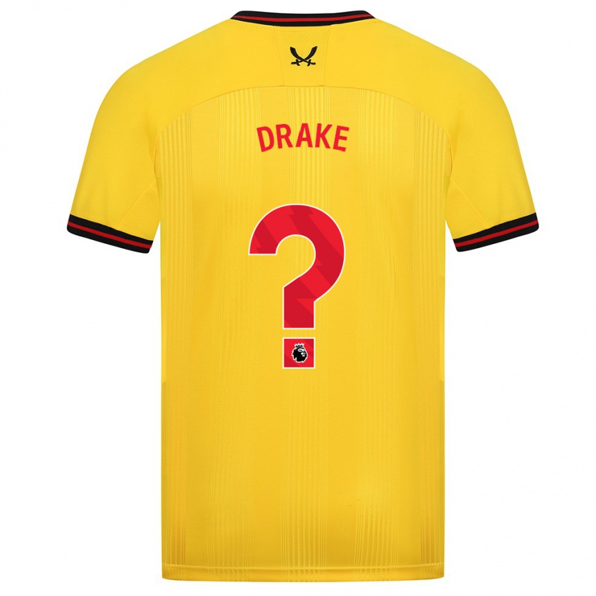 Niño Fútbol Camiseta Ben Drake #0 Amarillo 2ª Equipación 2023/24 México