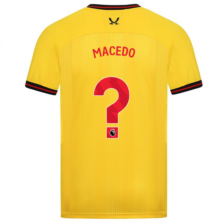 Niño Fútbol Camiseta Fernando Macedo #0 Amarillo 2ª Equipación 2023/24 México