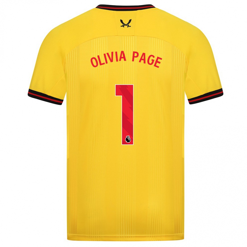 Niño Fútbol Camiseta Olivia Page #1 Amarillo 2ª Equipación 2023/24 México