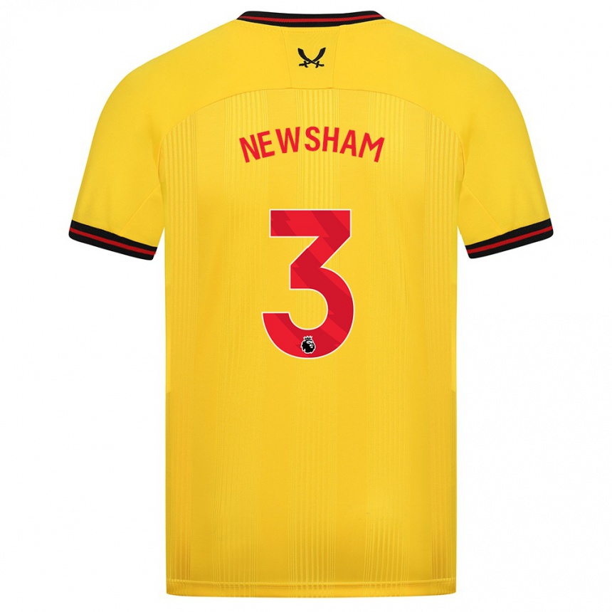 Niño Fútbol Camiseta Charlotte Newsham #3 Amarillo 2ª Equipación 2023/24 México