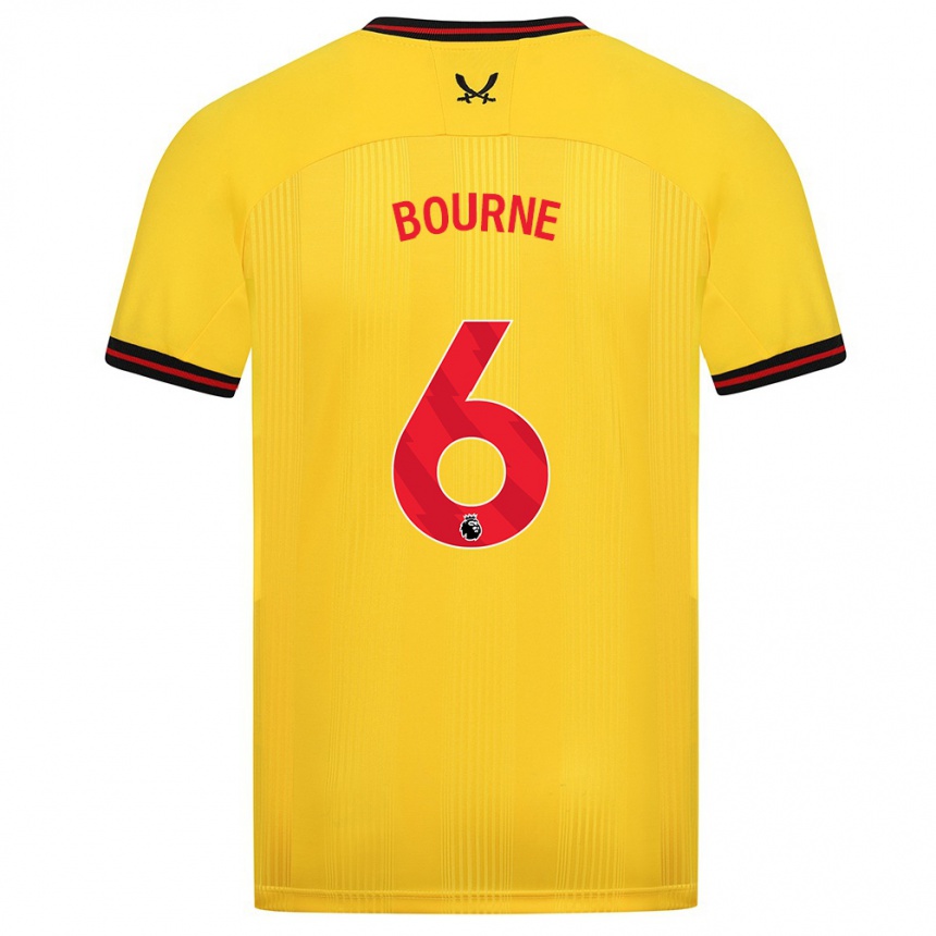 Niño Fútbol Camiseta Tara Bourne #6 Amarillo 2ª Equipación 2023/24 México