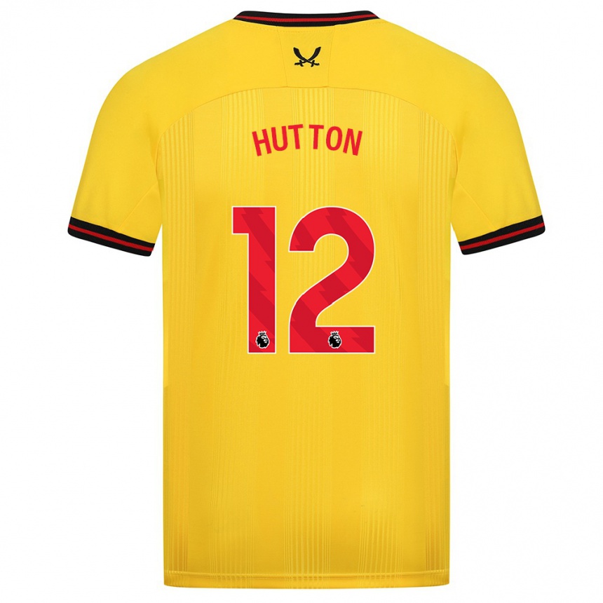 Niño Fútbol Camiseta Jodie Hutton #12 Amarillo 2ª Equipación 2023/24 México