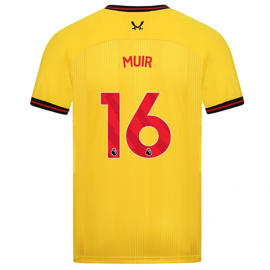 Niño Fútbol Camiseta Chene Muir #16 Amarillo 2ª Equipación 2023/24 México