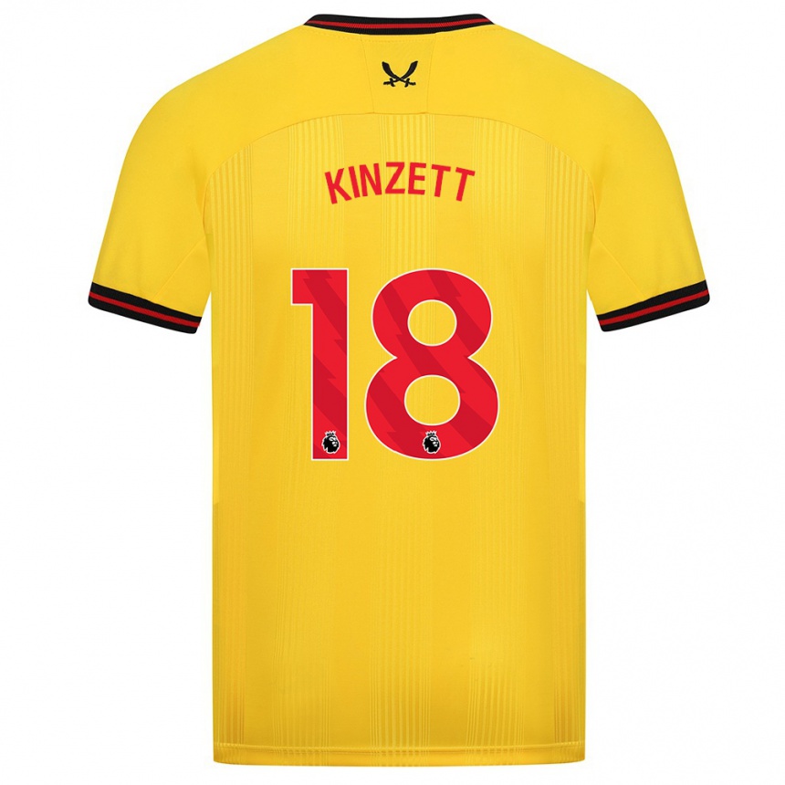 Niño Fútbol Camiseta Ella Kinzett #18 Amarillo 2ª Equipación 2023/24 México