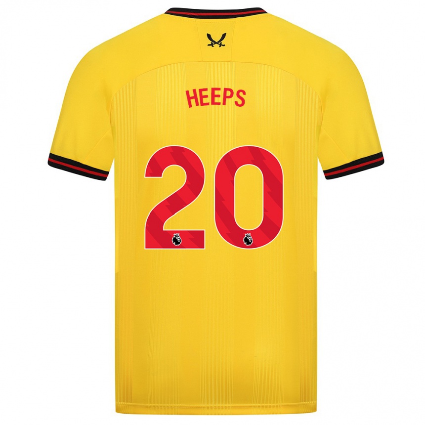 Niño Fútbol Camiseta Eleanor Heeps #20 Amarillo 2ª Equipación 2023/24 México