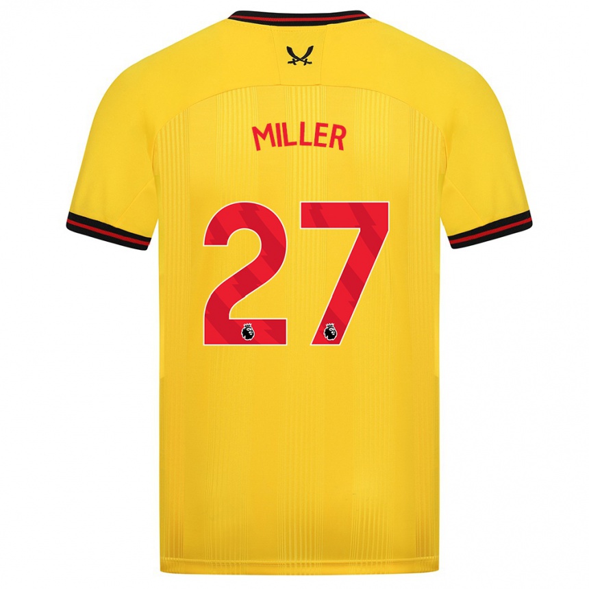 Niño Fútbol Camiseta Lara Miller #27 Amarillo 2ª Equipación 2023/24 México