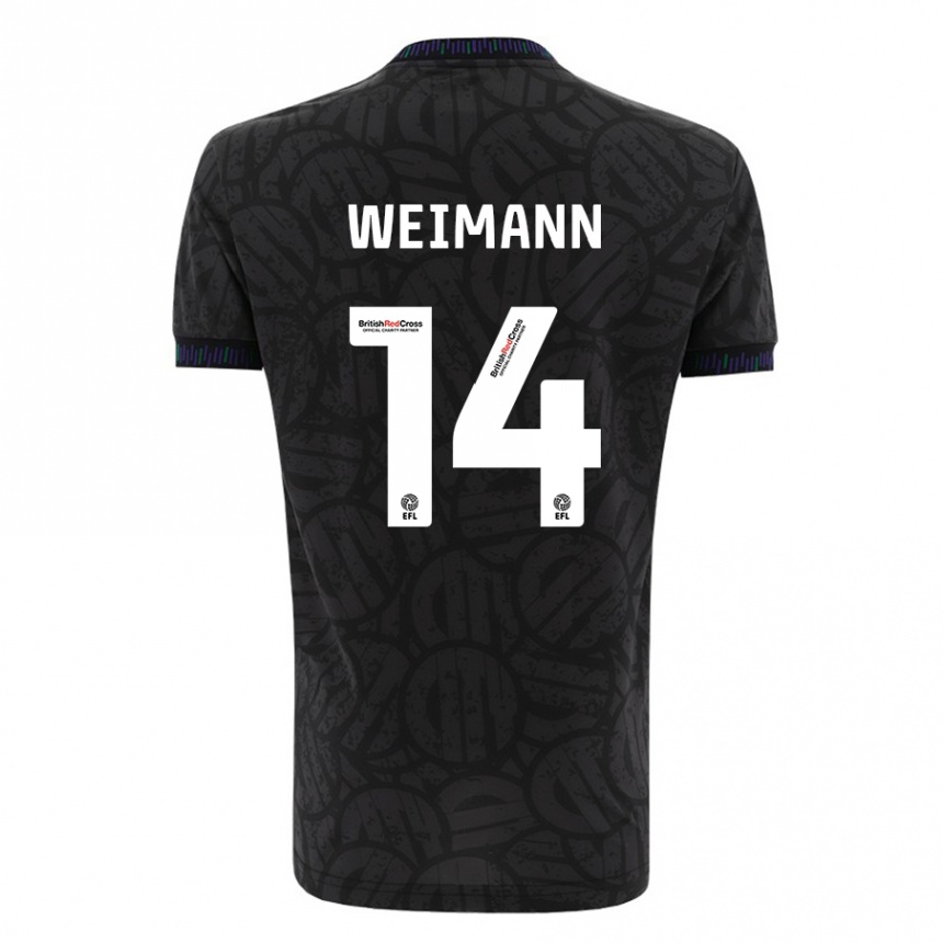 Niño Fútbol Camiseta Andreas Weimann #14 Negro 2ª Equipación 2023/24 México