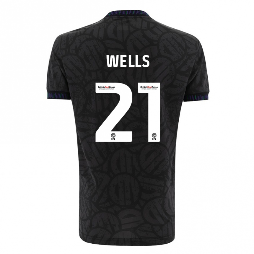 Niño Fútbol Camiseta Nahki Wells #21 Negro 2ª Equipación 2023/24 México