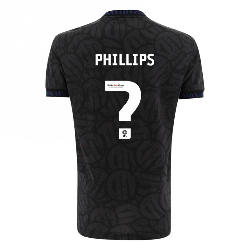 Niño Fútbol Camiseta Billy Phillips #0 Negro 2ª Equipación 2023/24 México