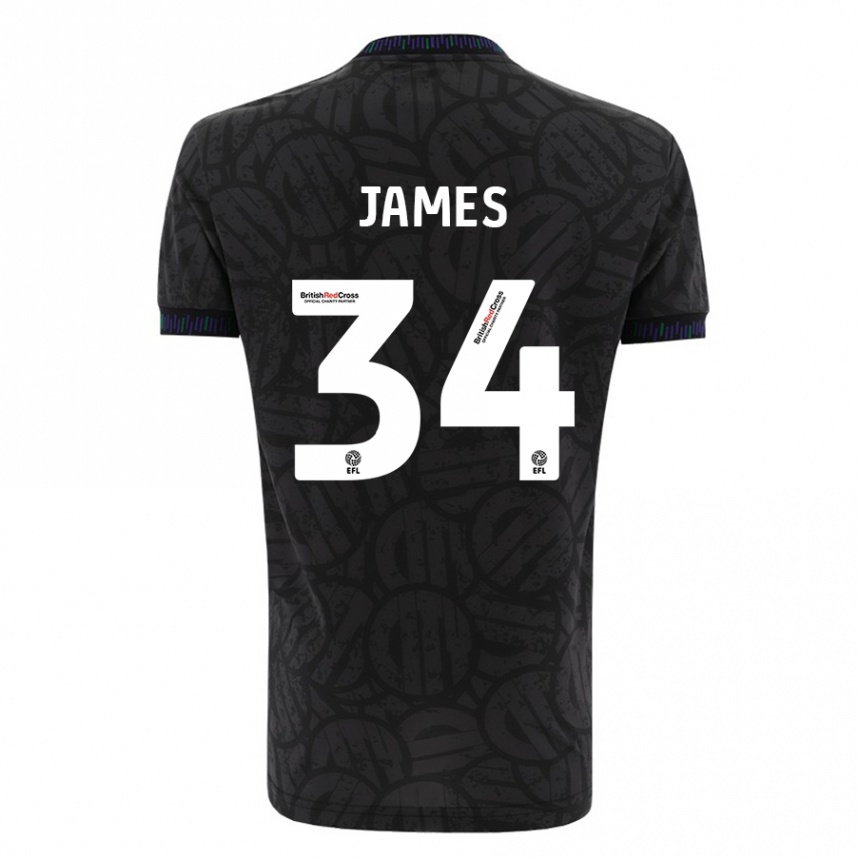 Niño Fútbol Camiseta Joseph James #34 Negro 2ª Equipación 2023/24 México