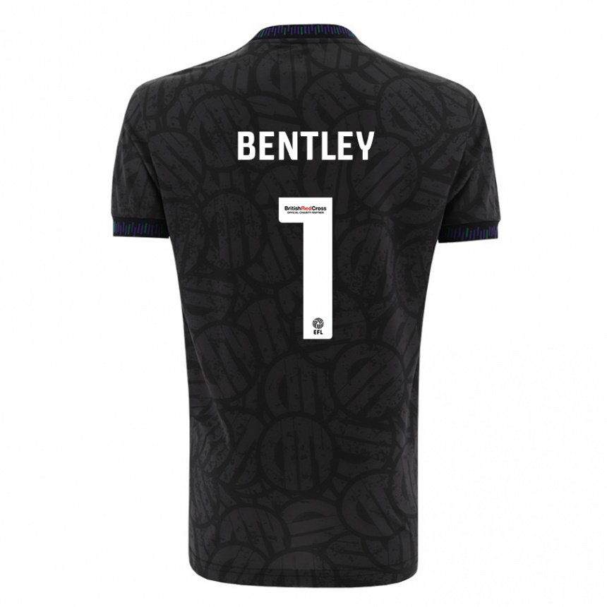 Niño Fútbol Camiseta Fran Bentley #1 Negro 2ª Equipación 2023/24 México