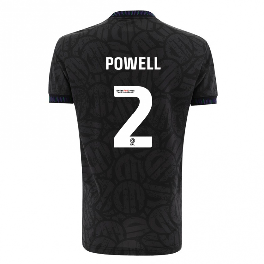 Niño Fútbol Camiseta Ella Powell #2 Negro 2ª Equipación 2023/24 México