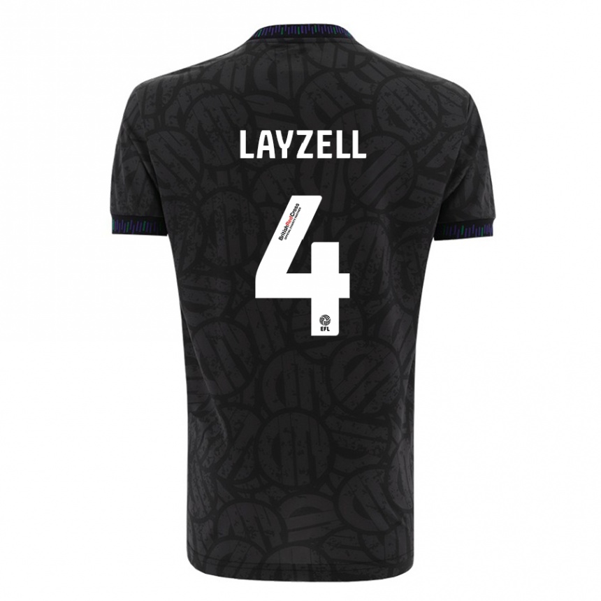 Niño Fútbol Camiseta Naomi Layzell #4 Negro 2ª Equipación 2023/24 México