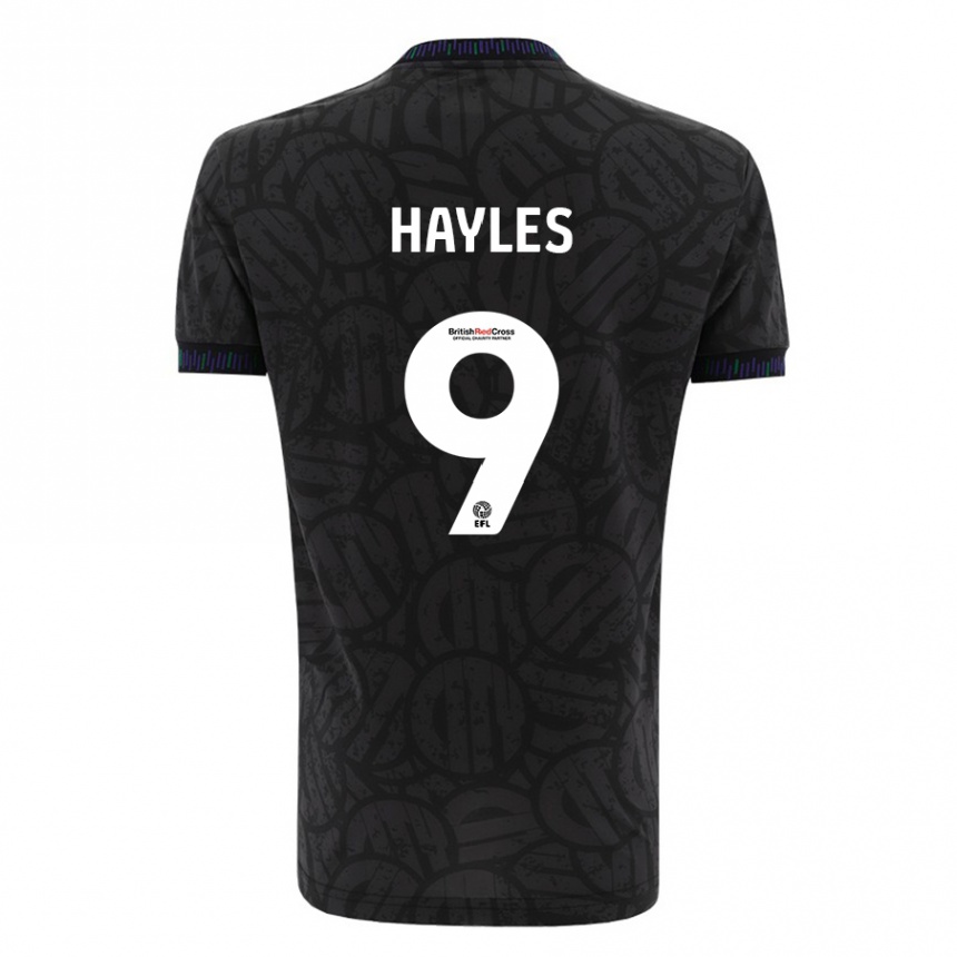 Niño Fútbol Camiseta Shania Hayles #9 Negro 2ª Equipación 2023/24 México