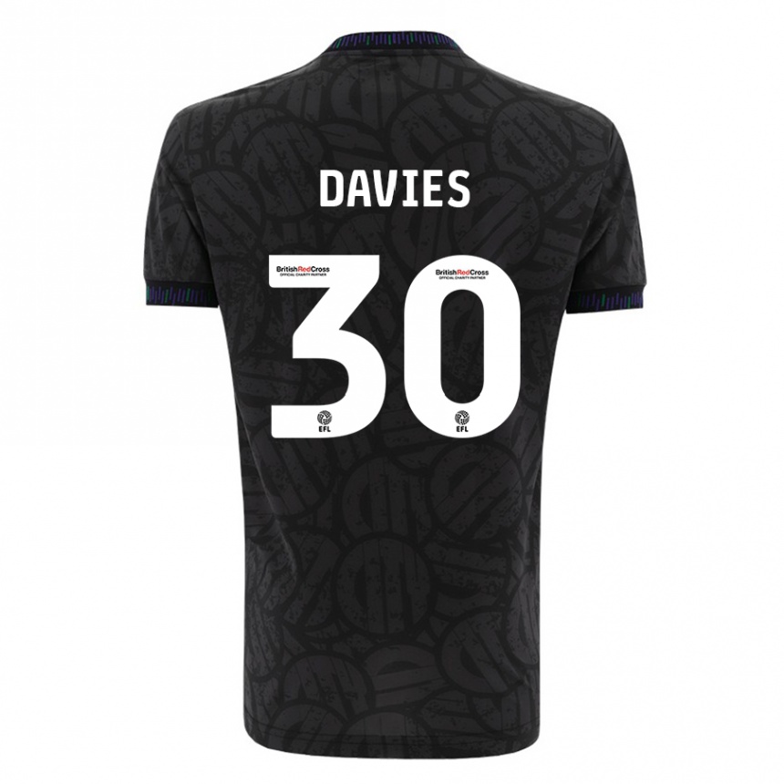 Niño Fútbol Camiseta Yasmin Davies #30 Negro 2ª Equipación 2023/24 México