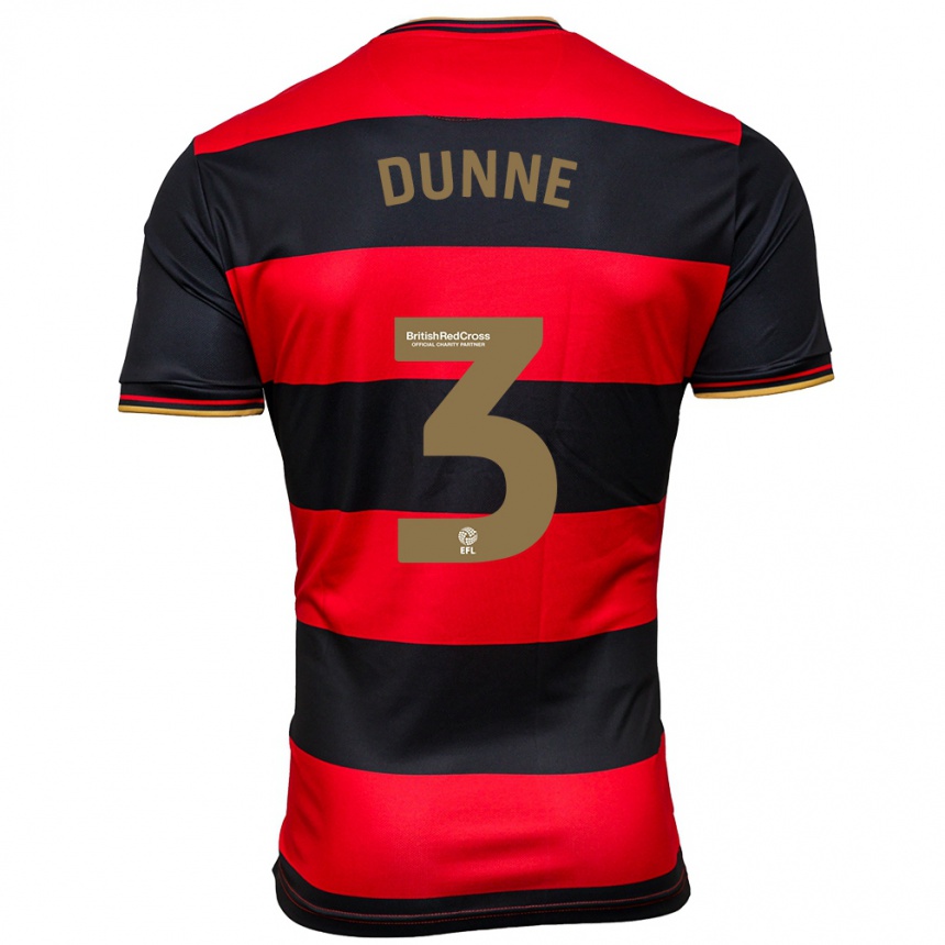 Niño Fútbol Camiseta Jimmy Dunne #3 Negro Rojo 2ª Equipación 2023/24 México