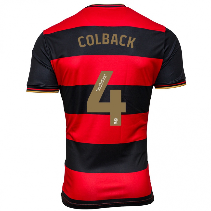 Niño Fútbol Camiseta Jack Colback #4 Negro Rojo 2ª Equipación 2023/24 México