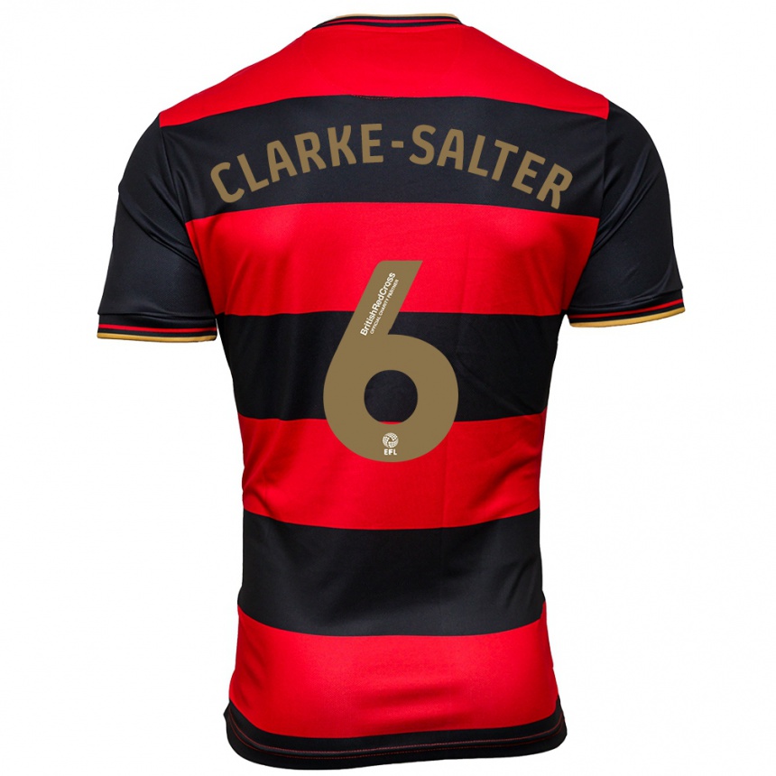 Niño Fútbol Camiseta Jake Clarke-Salter #6 Negro Rojo 2ª Equipación 2023/24 México