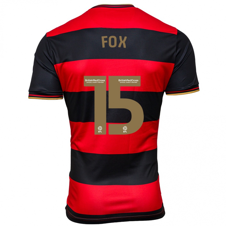 Niño Fútbol Camiseta Morgan Fox #15 Negro Rojo 2ª Equipación 2023/24 México