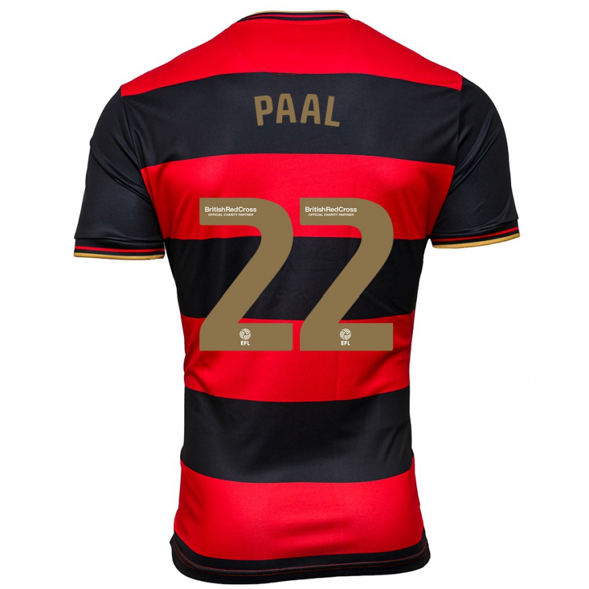 Niño Fútbol Camiseta Kenneth Paal #22 Negro Rojo 2ª Equipación 2023/24 México