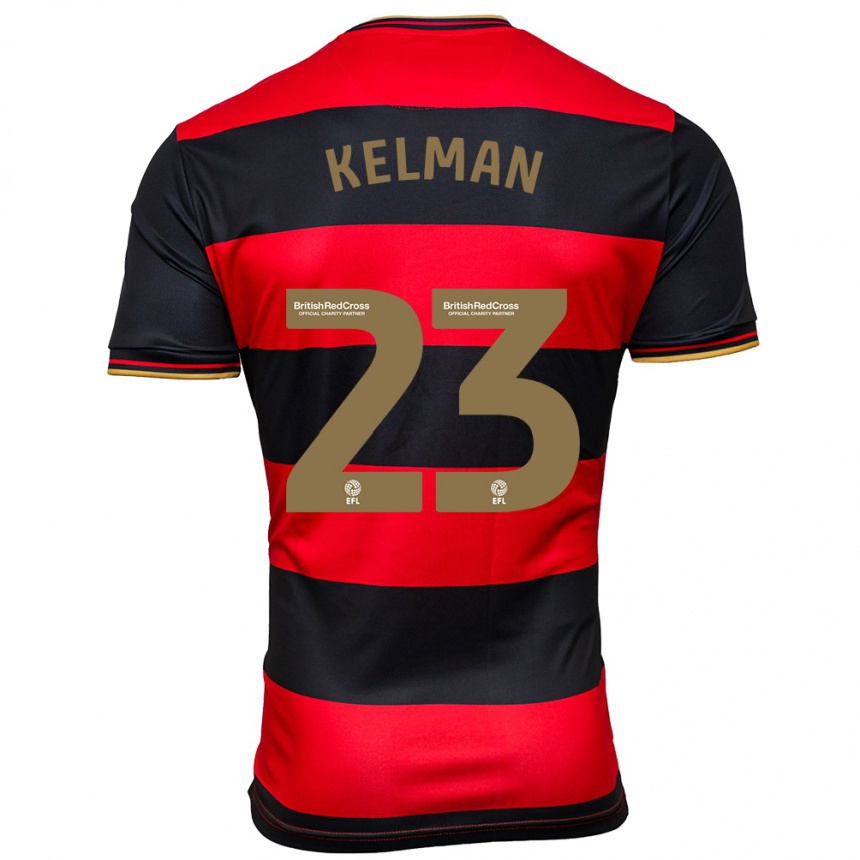 Niño Fútbol Camiseta Charlie Kelman #23 Negro Rojo 2ª Equipación 2023/24 México