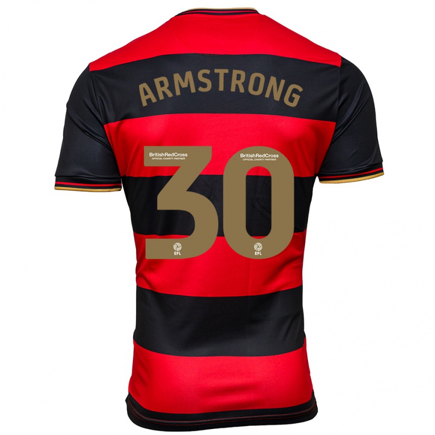 Niño Fútbol Camiseta Sinclair Armstrong #30 Negro Rojo 2ª Equipación 2023/24 México