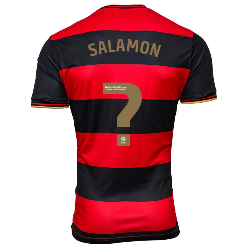 Niño Fútbol Camiseta Matteo Salamon #0 Negro Rojo 2ª Equipación 2023/24 México