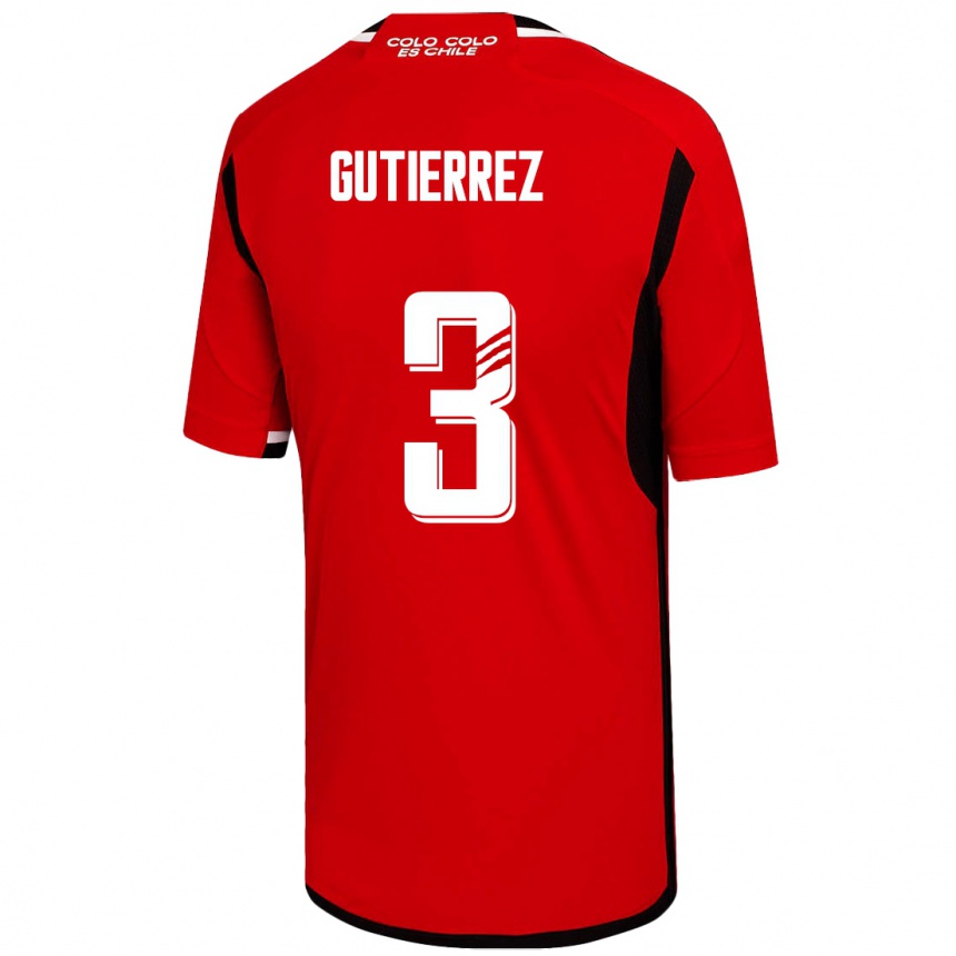 Niño Fútbol Camiseta Daniel Gutiérrez #3 Rojo 2ª Equipación 2023/24 México