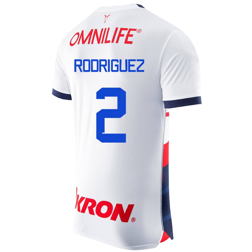 Niño Fútbol Camiseta Jaqueline Rodríguez #2 Blanco 2ª Equipación 2023/24 México