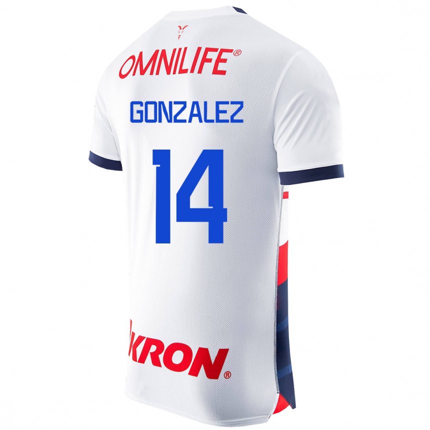 Niño Fútbol Camiseta Ivonne González #14 Blanco 2ª Equipación 2023/24 México