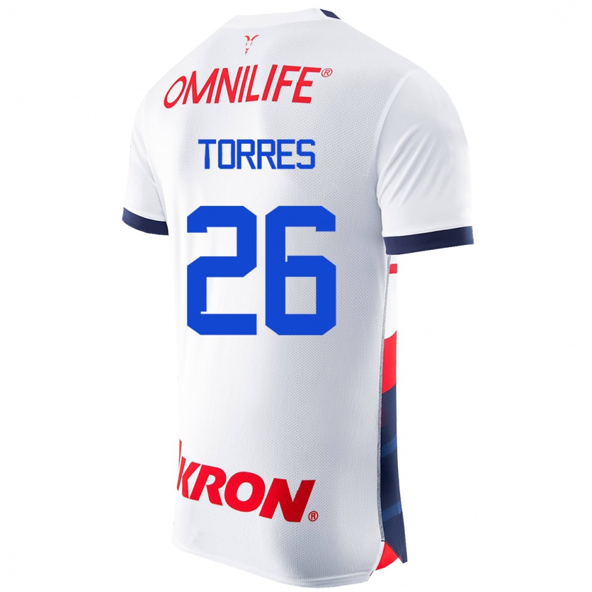 Niño Fútbol Camiseta Araceli Torres #26 Blanco 2ª Equipación 2023/24 México