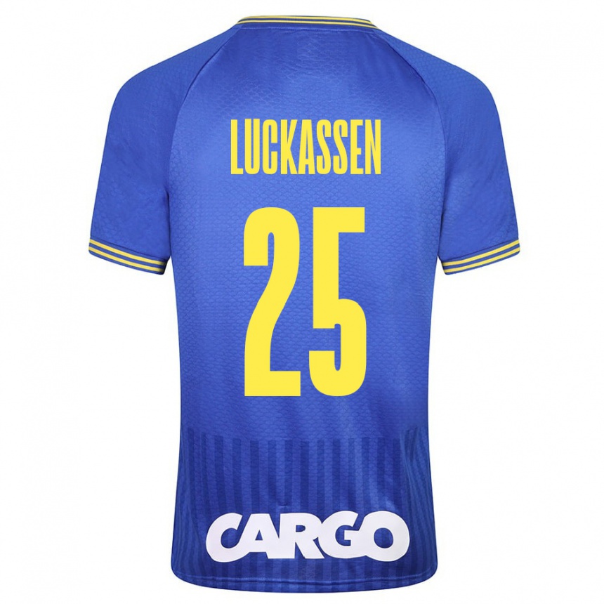 Niño Fútbol Camiseta Derrick Luckassen #25 Azul 2ª Equipación 2023/24 México